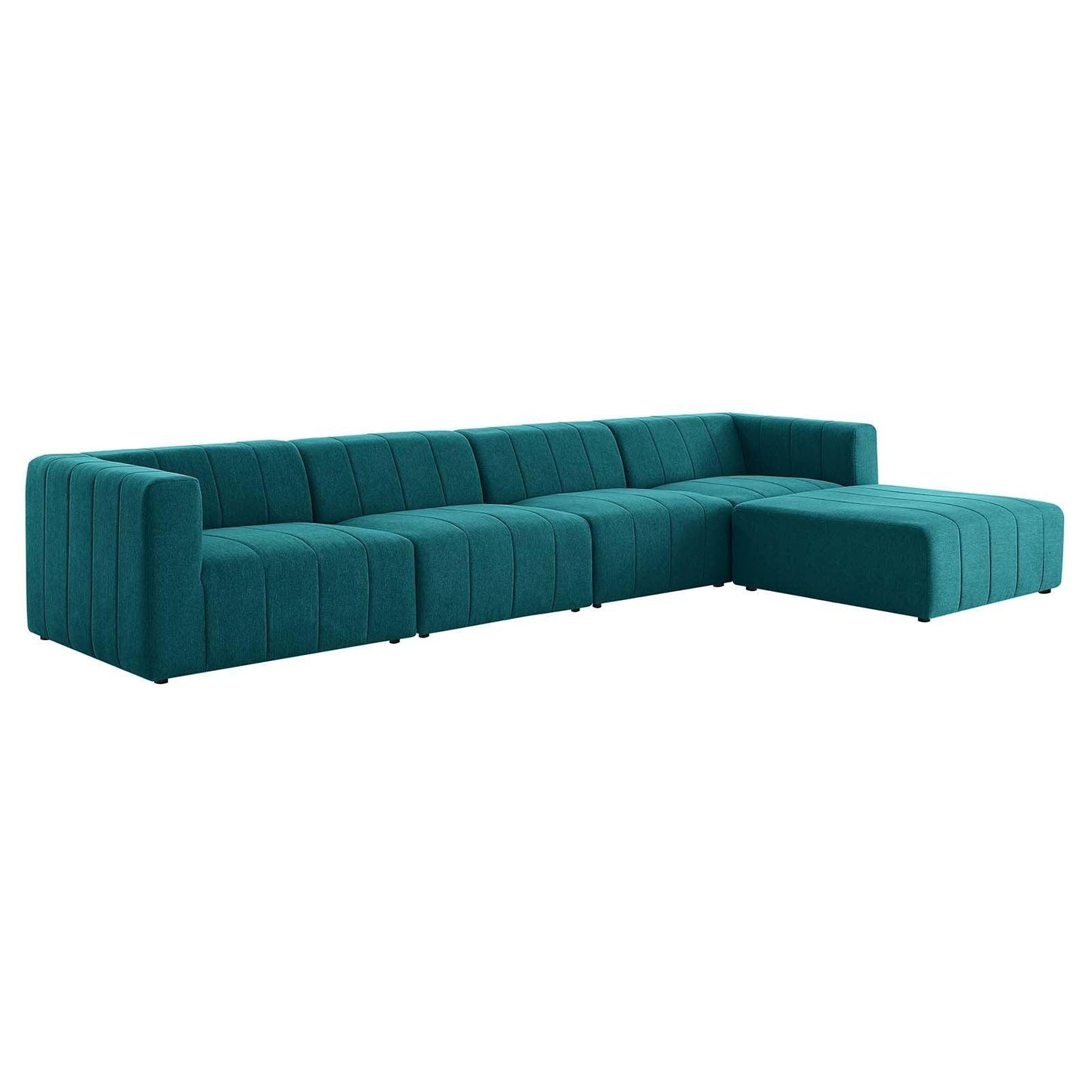 Modway Bartlett Upholstered Fabric 5-Piece Sectional Sofa FredCo