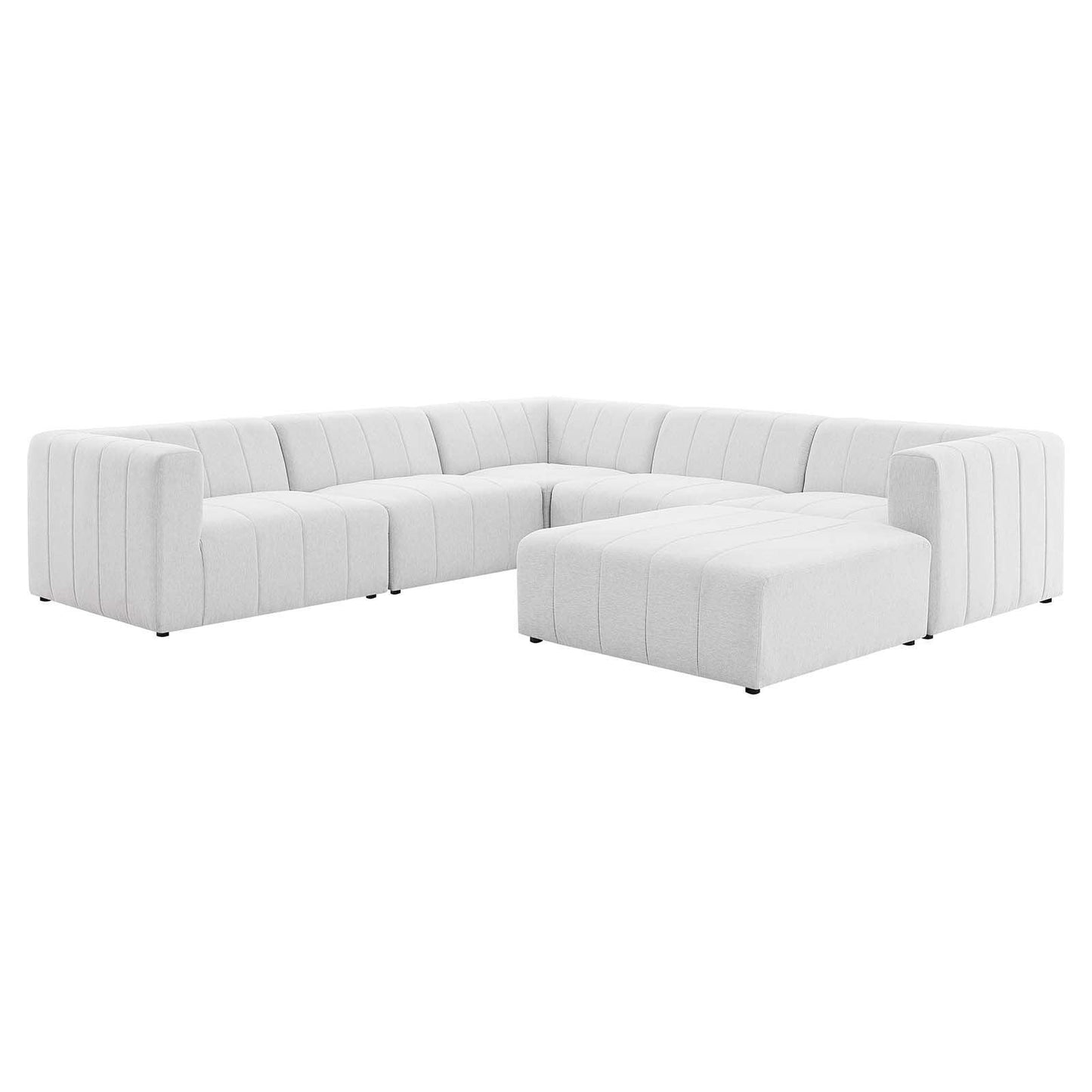Modway Bartlett Upholstered Fabric 6-Piece Sectional Sofa FredCo