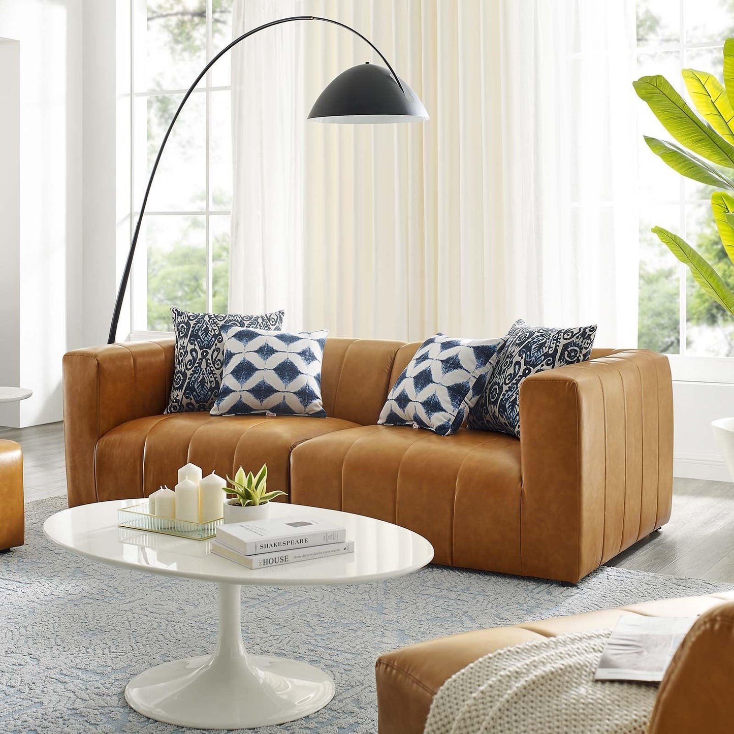 Modway Bartlett Vegan Leather 2-Piece Loveseat FredCo