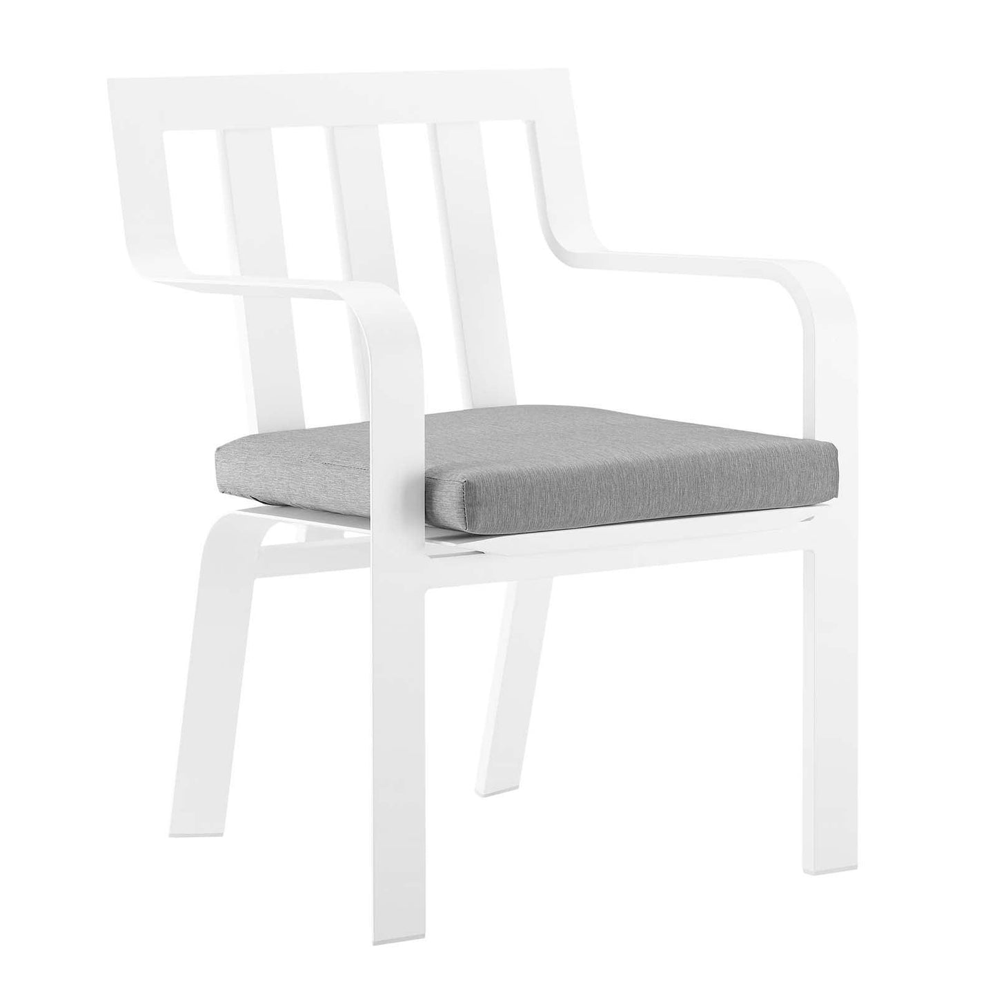 Modway Baxley Stackable Outdoor Patio Aluminum Dining Armchair FredCo