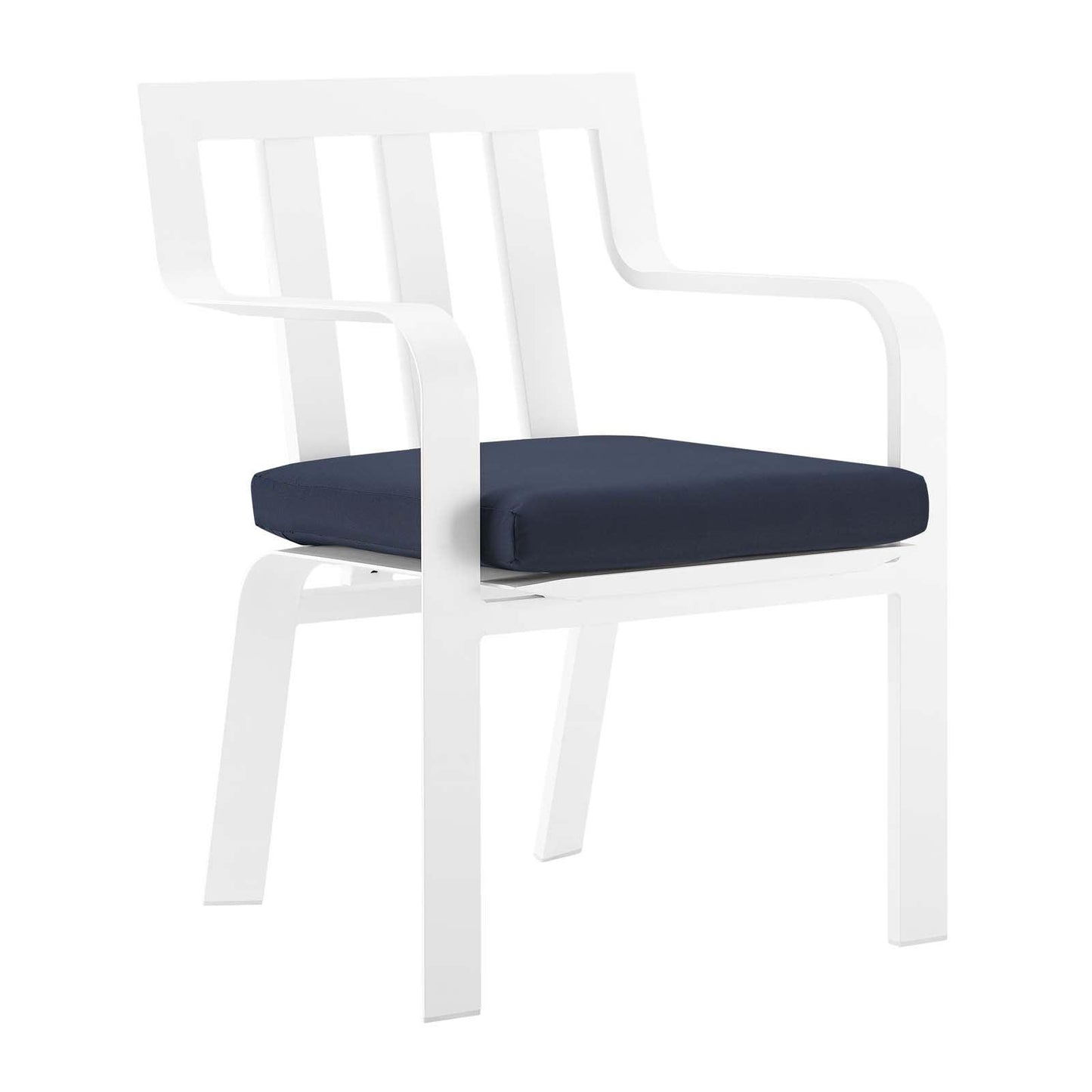 Modway Baxley Stackable Outdoor Patio Aluminum Dining Armchair FredCo