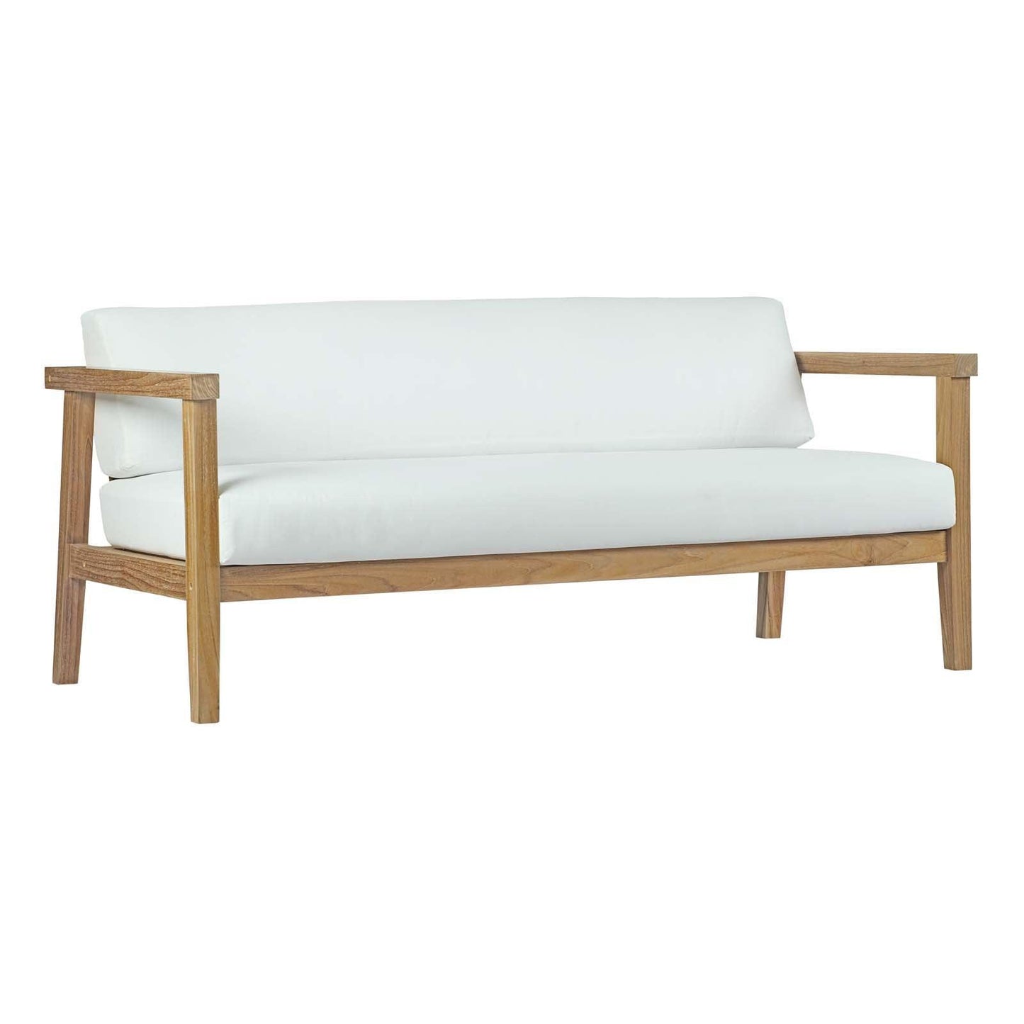 Modway Bayport Outdoor Patio Teak Sofa FredCo