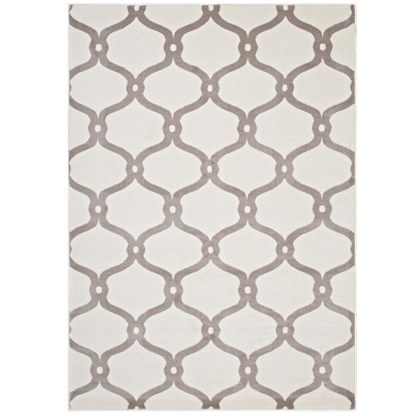 Modway Beltara Chain Link Transitional Trellis Area Rug FredCo