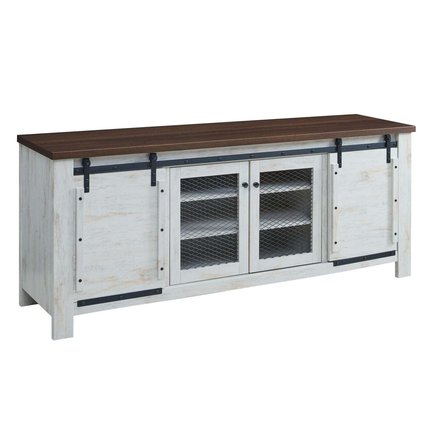 Modway Bennington 71" Rustic Sliding Door TV Stand FredCo