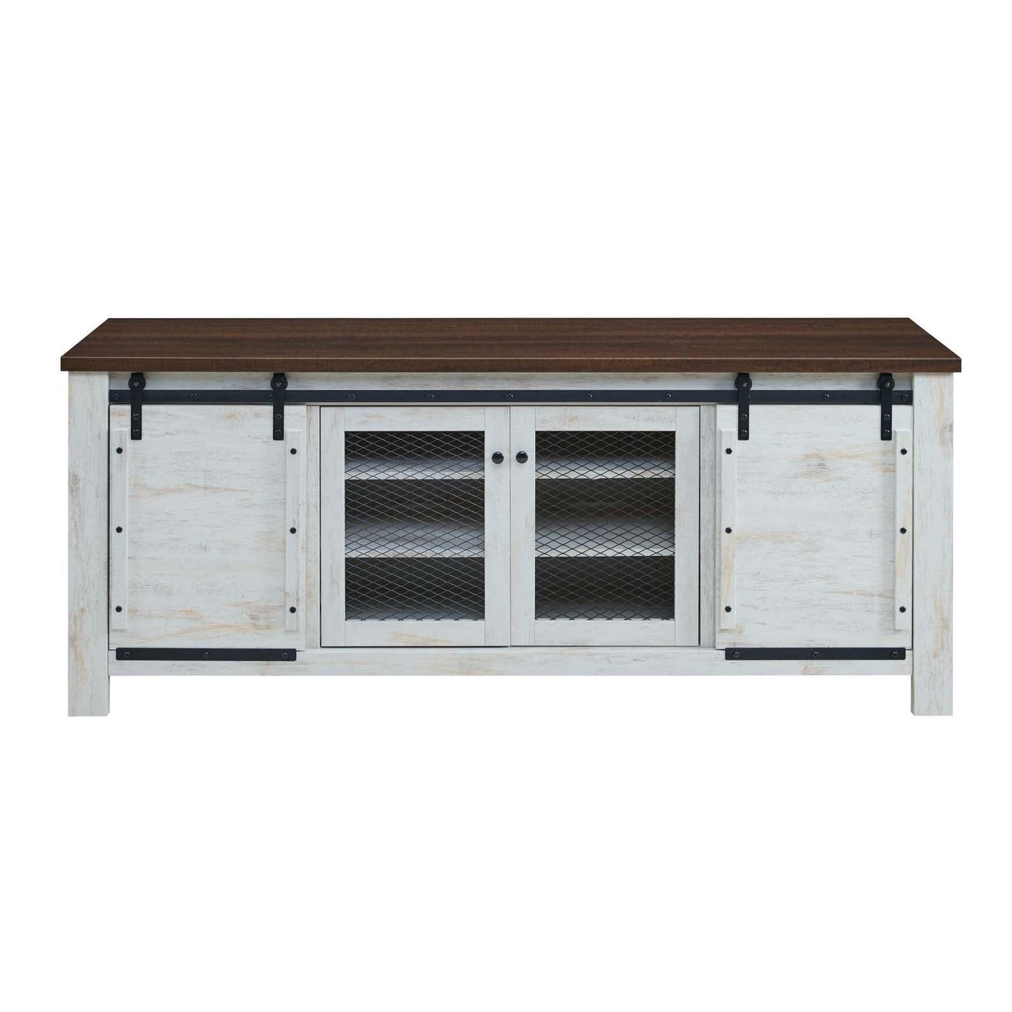 Modway Bennington 71" Rustic Sliding Door TV Stand FredCo