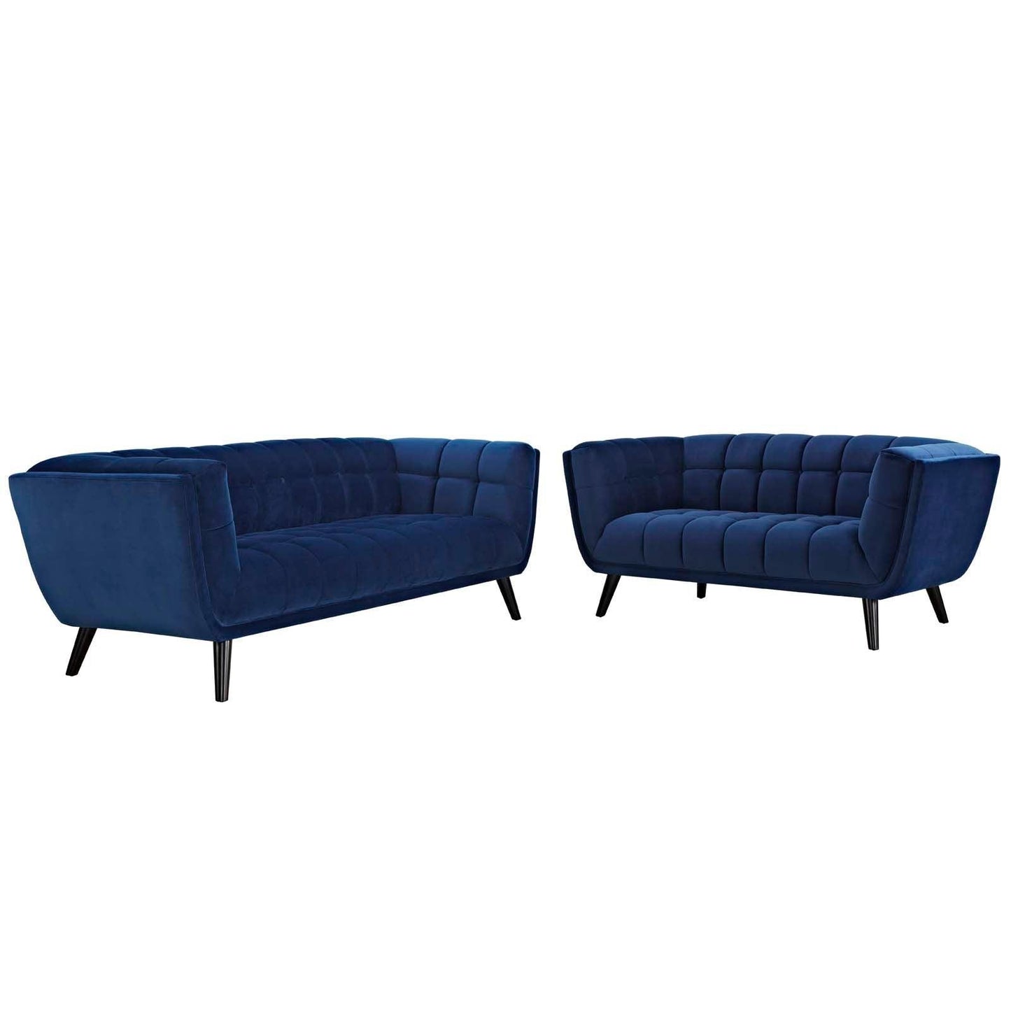 Modway Bestow 2 Piece Performance Velvet Sofa and Loveseat Set FredCo