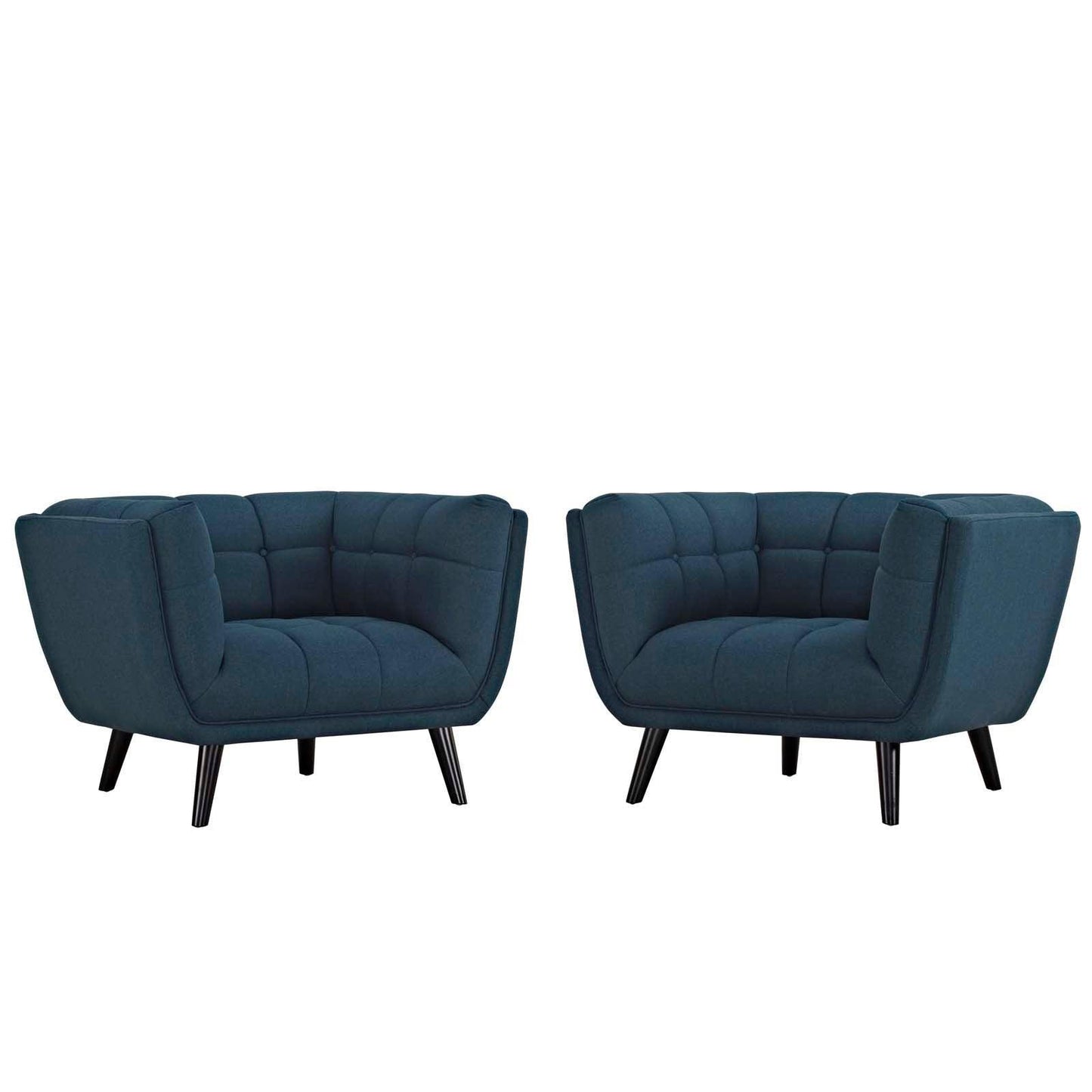 Modway Bestow 2 Piece Upholstered Fabric Armchair Set FredCo