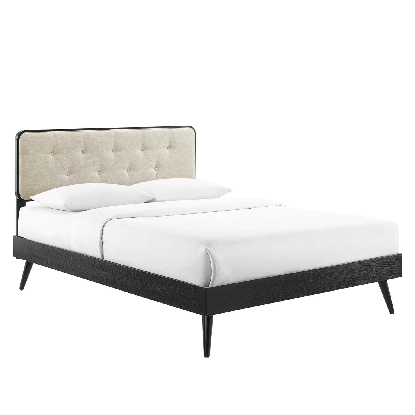 Modway Bridgette Full Wood Platform Bed With Splayed Legs FredCo