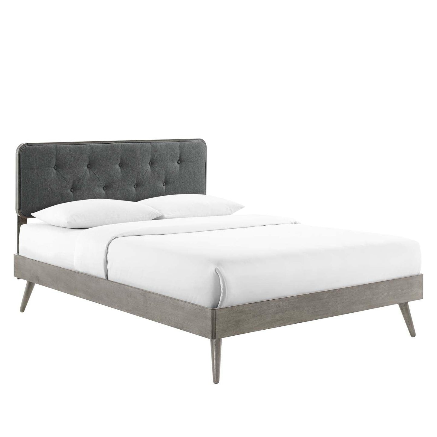 Modway Bridgette Full Wood Platform Bed With Splayed Legs FredCo