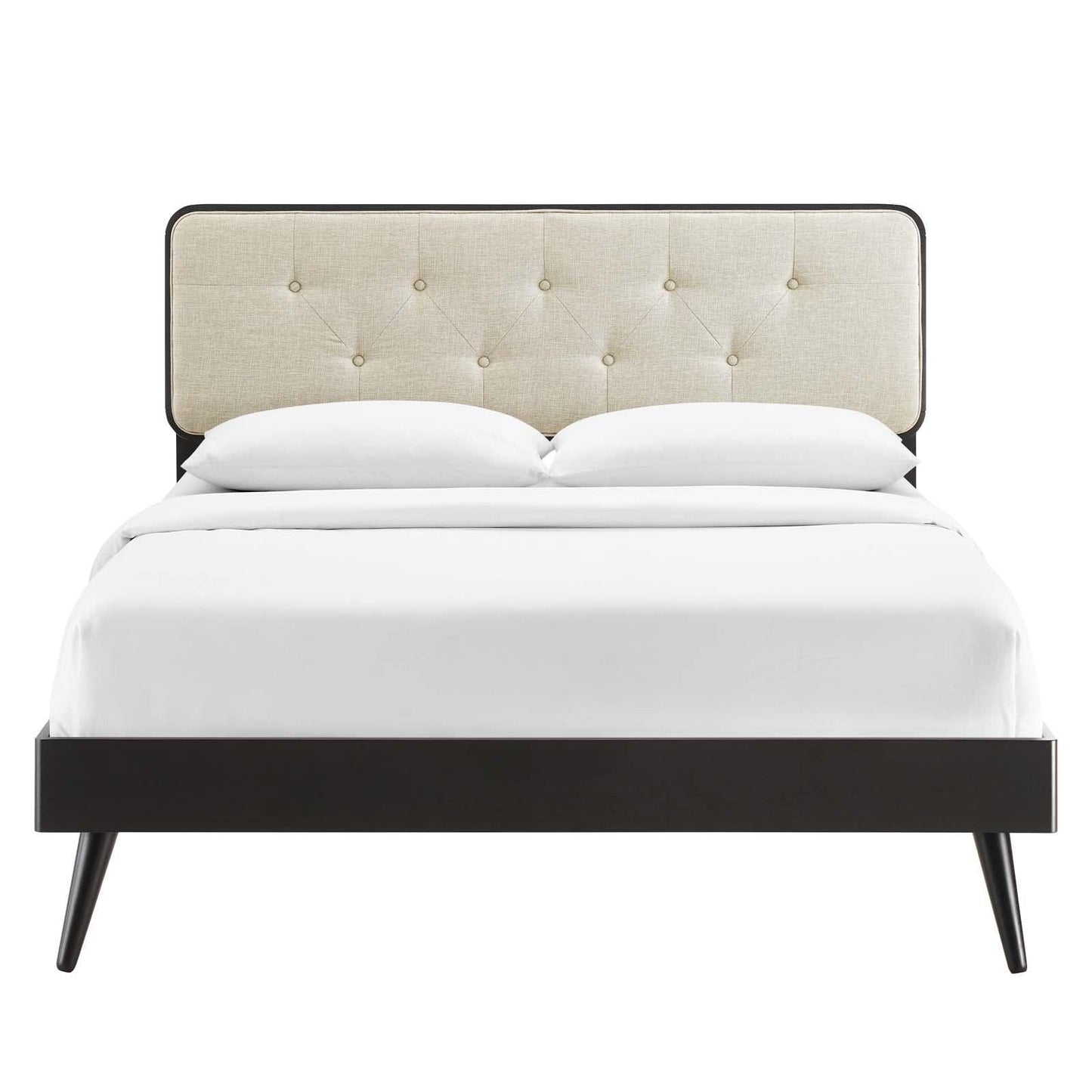 Modway Bridgette Full Wood Platform Bed With Splayed Legs FredCo