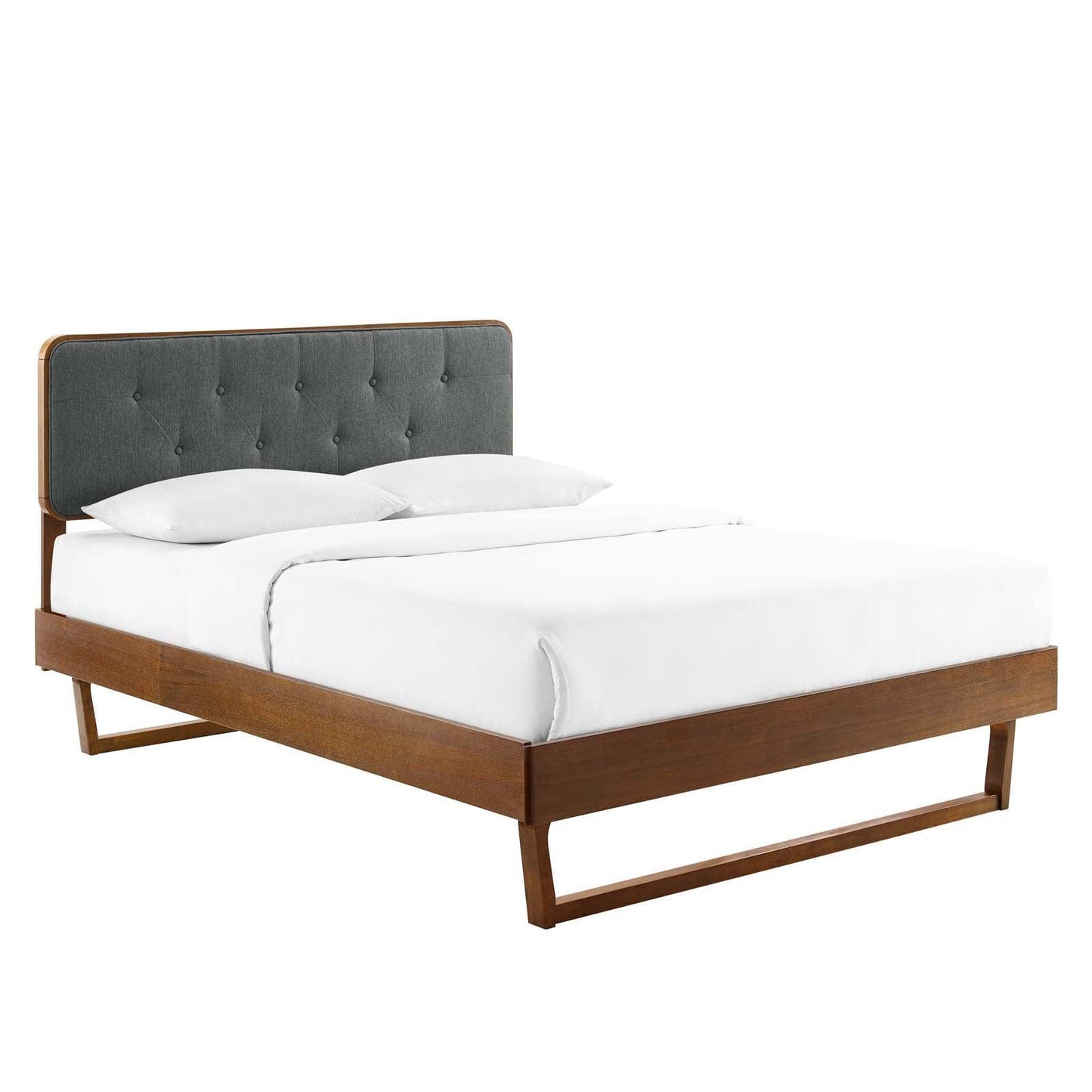 Modway Bridgette Twin Wood Platform Bed With Angular Frame FredCo
