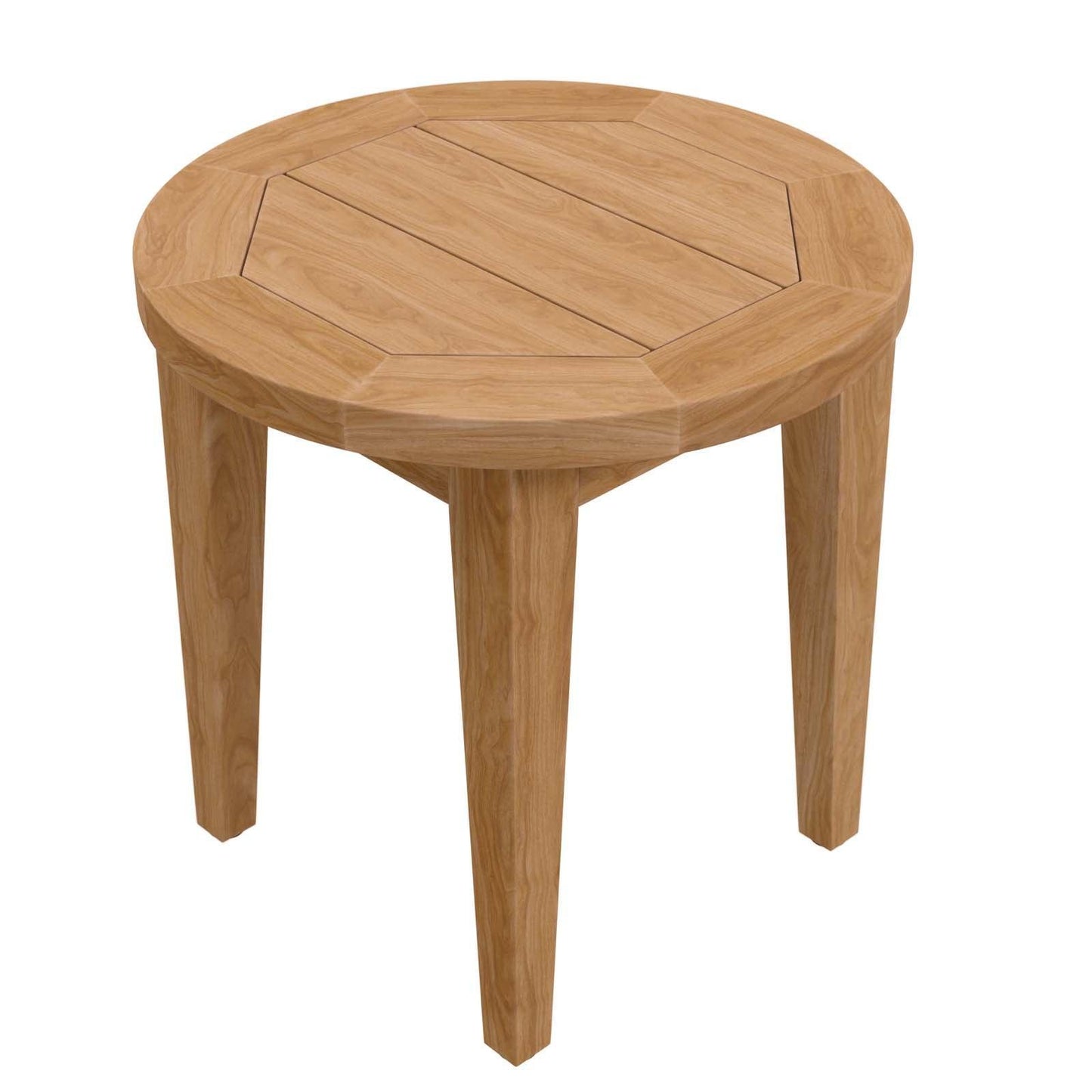 Modway Brisbane Teak Wood Outdoor Patio Side Table FredCo
