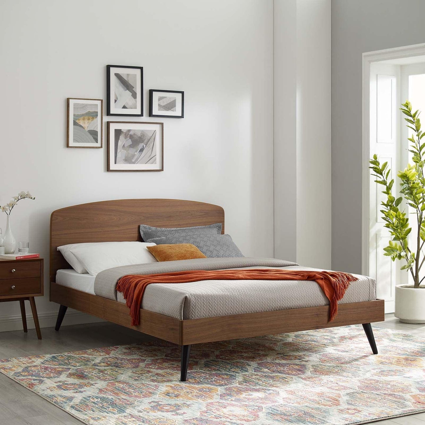 Modway Bronwen King Wood Platform Bed FredCo
