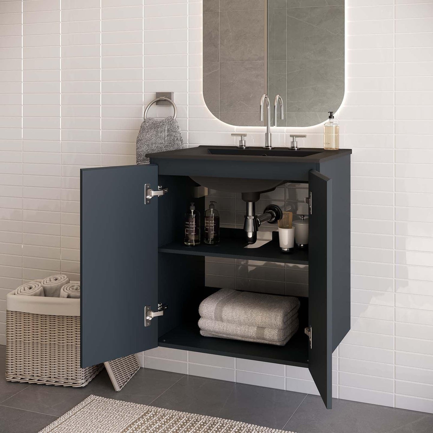 Modway Bryn 24" Wall-Mount Bathroom Vanity FredCo