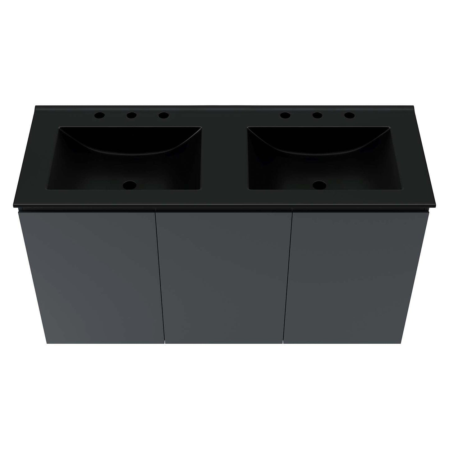 Modway Bryn 48" Wall-Mount Double Sink Bathroom Vanity FredCo