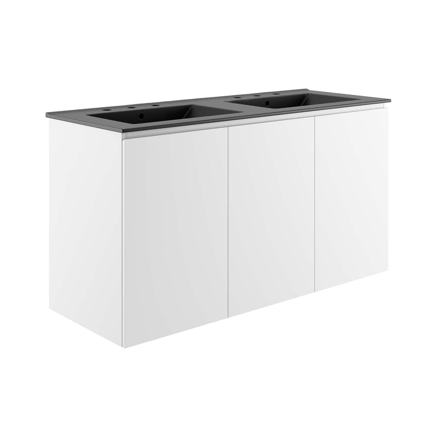 Modway Bryn 48" Wall-Mount Double Sink Bathroom Vanity FredCo