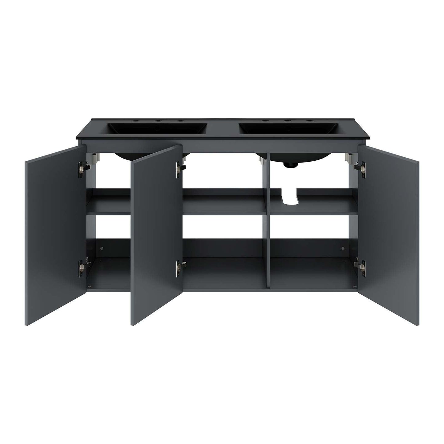 Modway Bryn 48" Wall-Mount Double Sink Bathroom Vanity FredCo