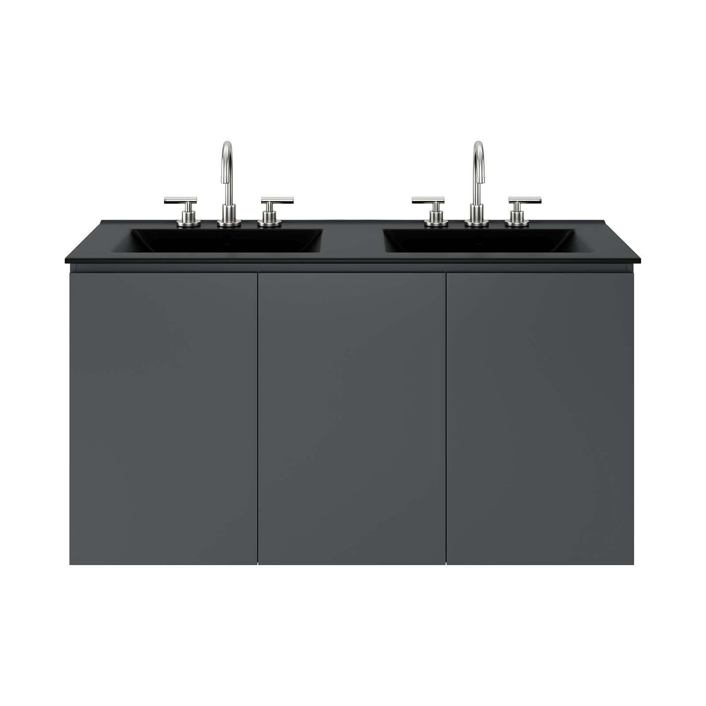 Modway Bryn 48" Wall-Mount Double Sink Bathroom Vanity FredCo