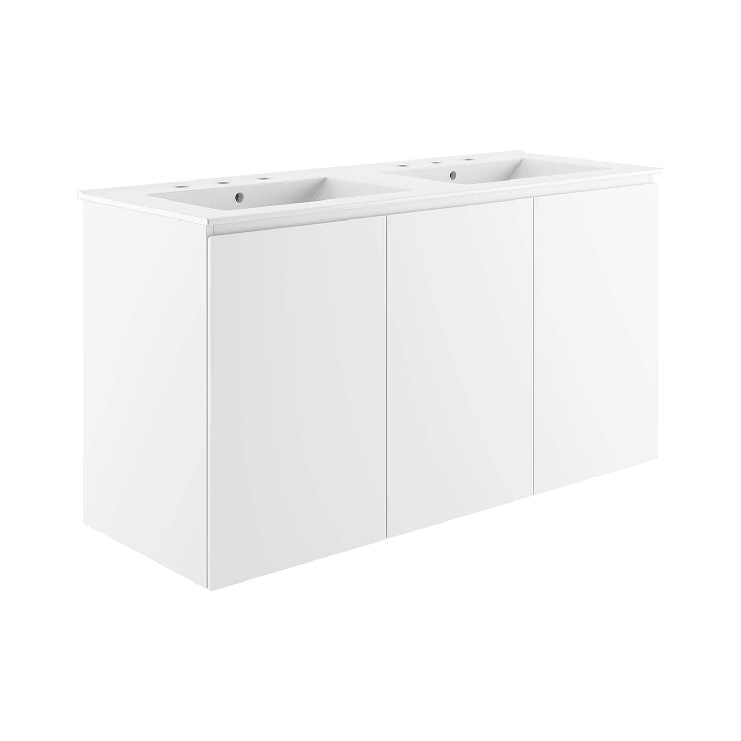 Modway Bryn 48" Wall-Mount Double Sink Bathroom Vanity FredCo