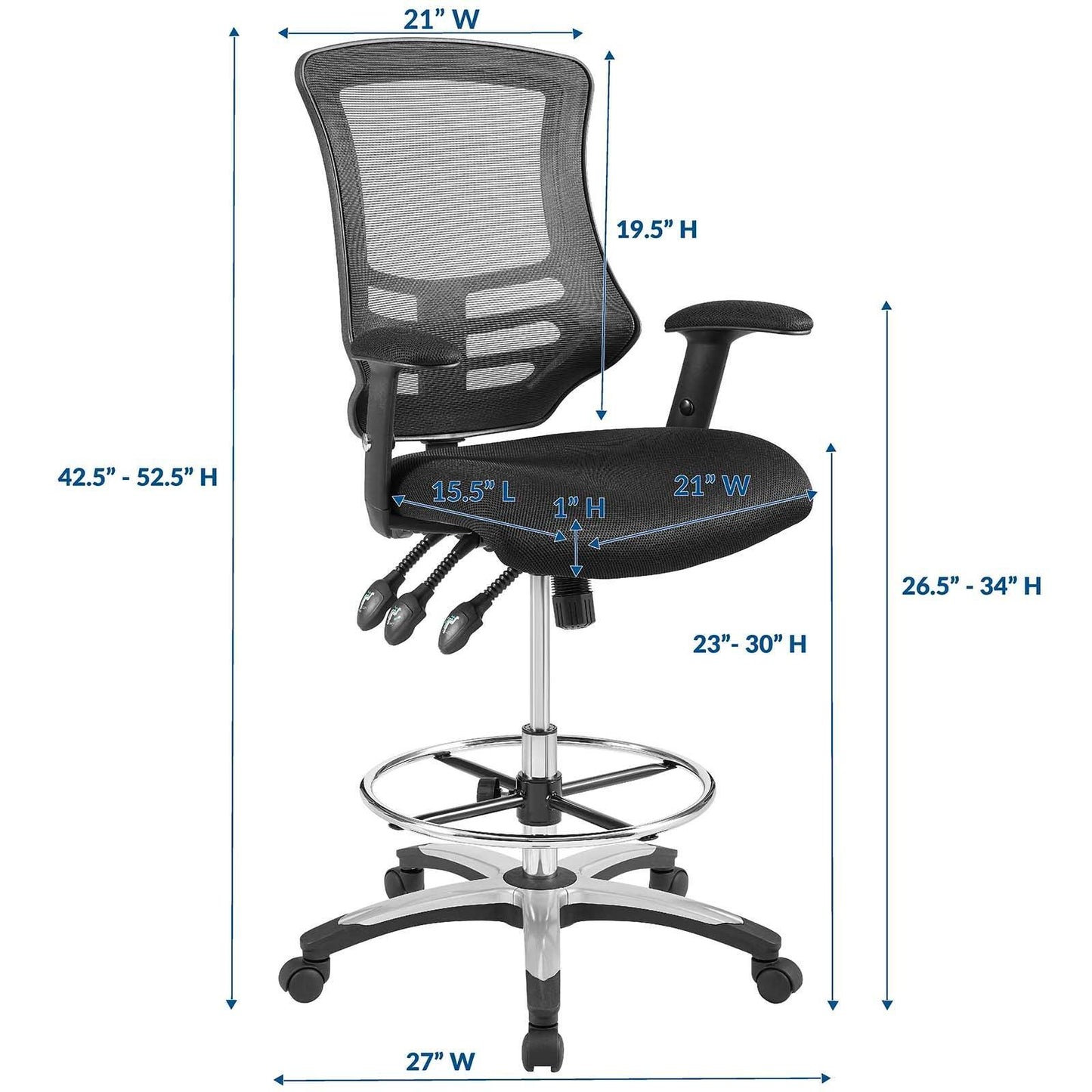 Modway Calibrate Mesh Drafting Chair FredCo