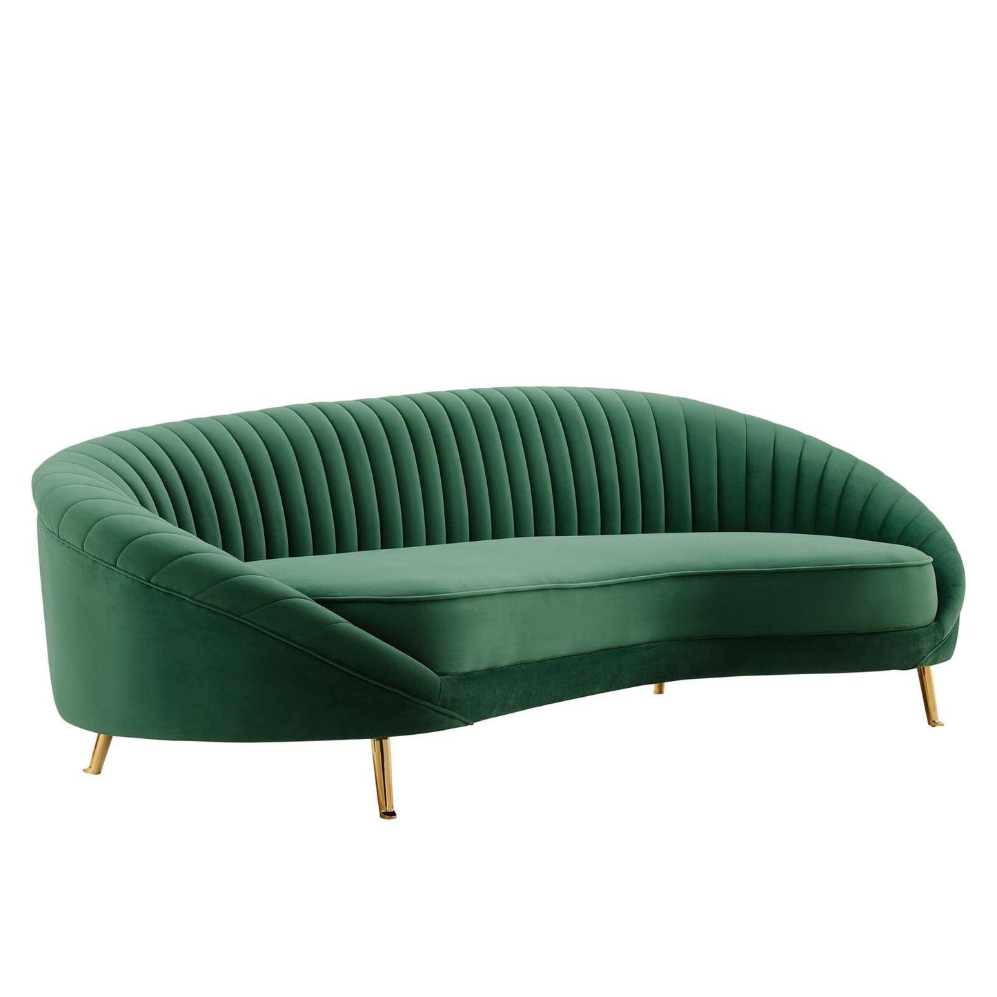 Modway Camber Channel Tufted Performance Velvet Sofa FredCo