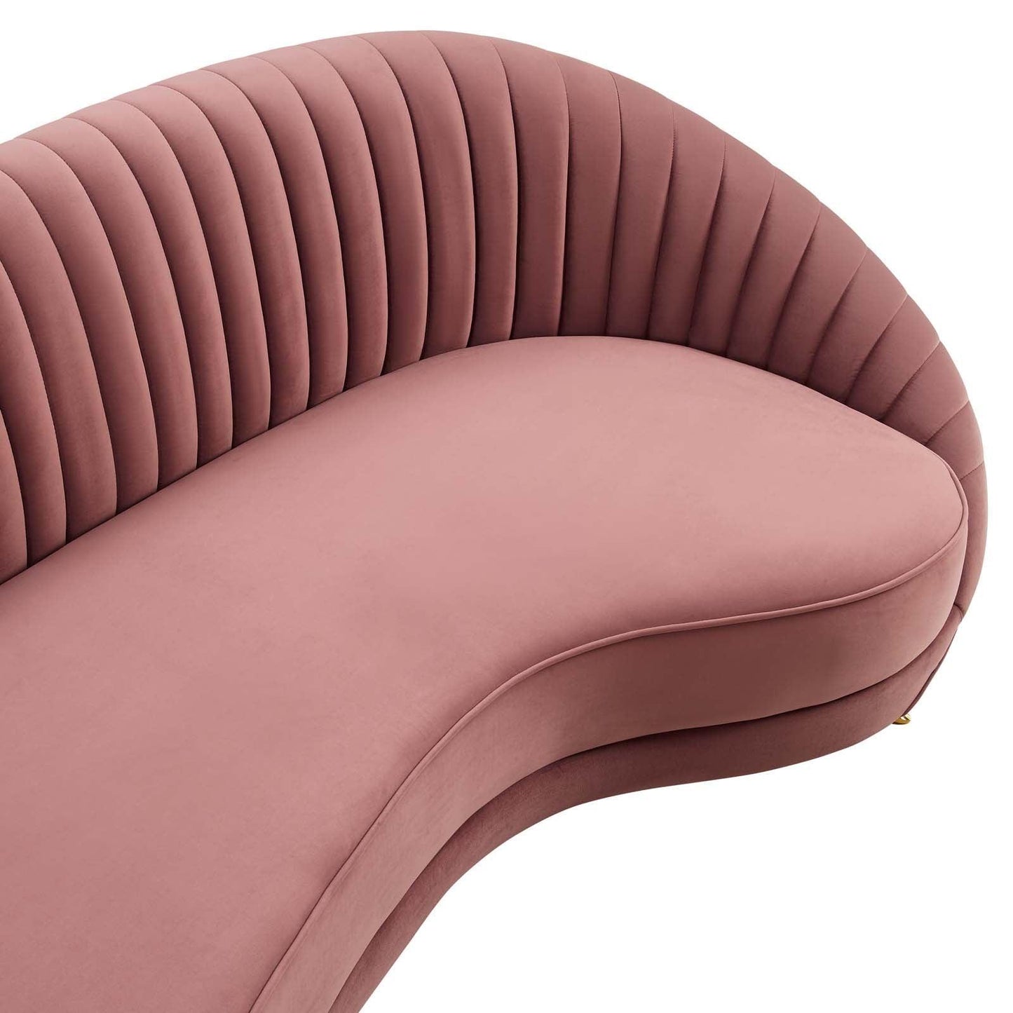 Modway Camber Channel Tufted Performance Velvet Sofa FredCo