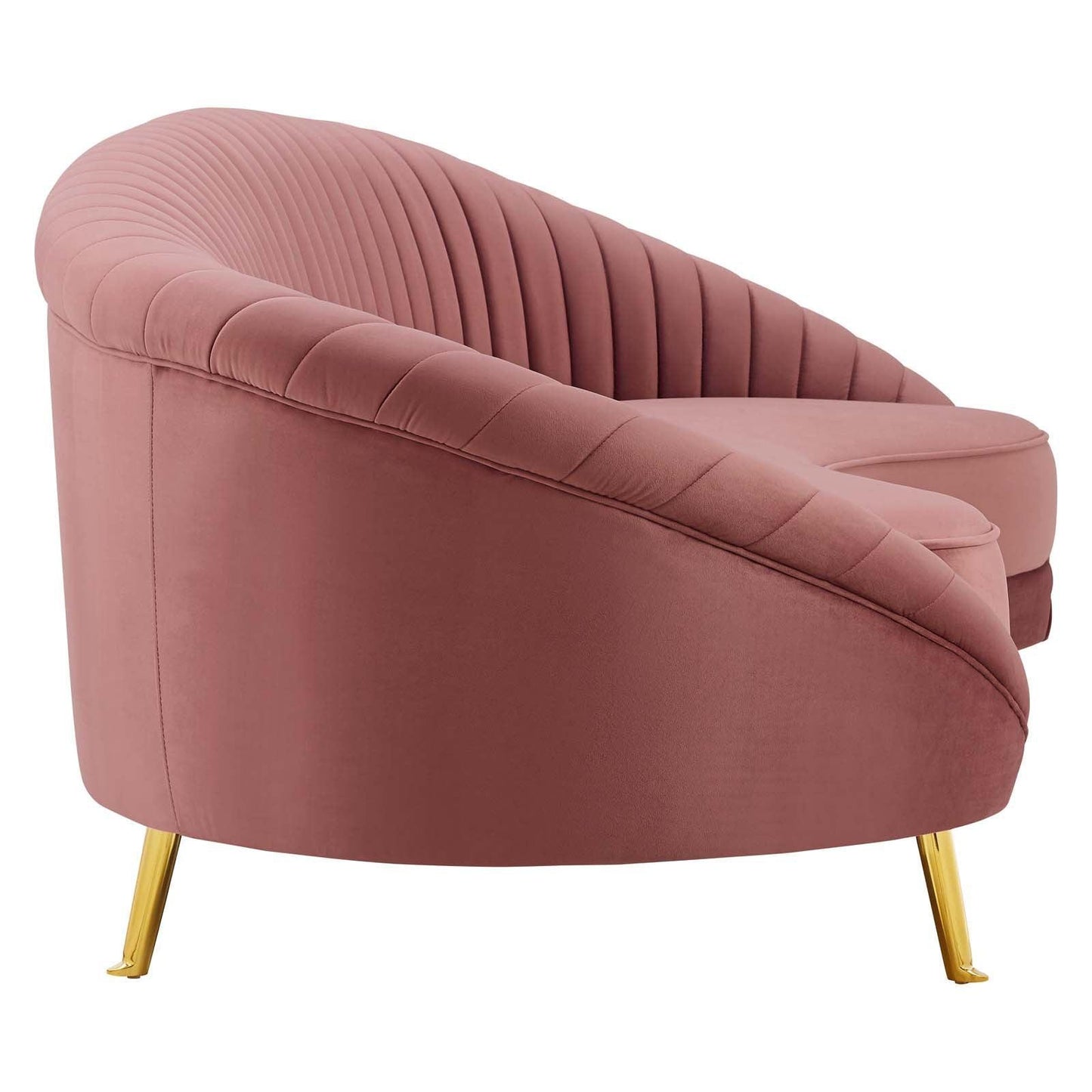 Modway Camber Channel Tufted Performance Velvet Sofa FredCo