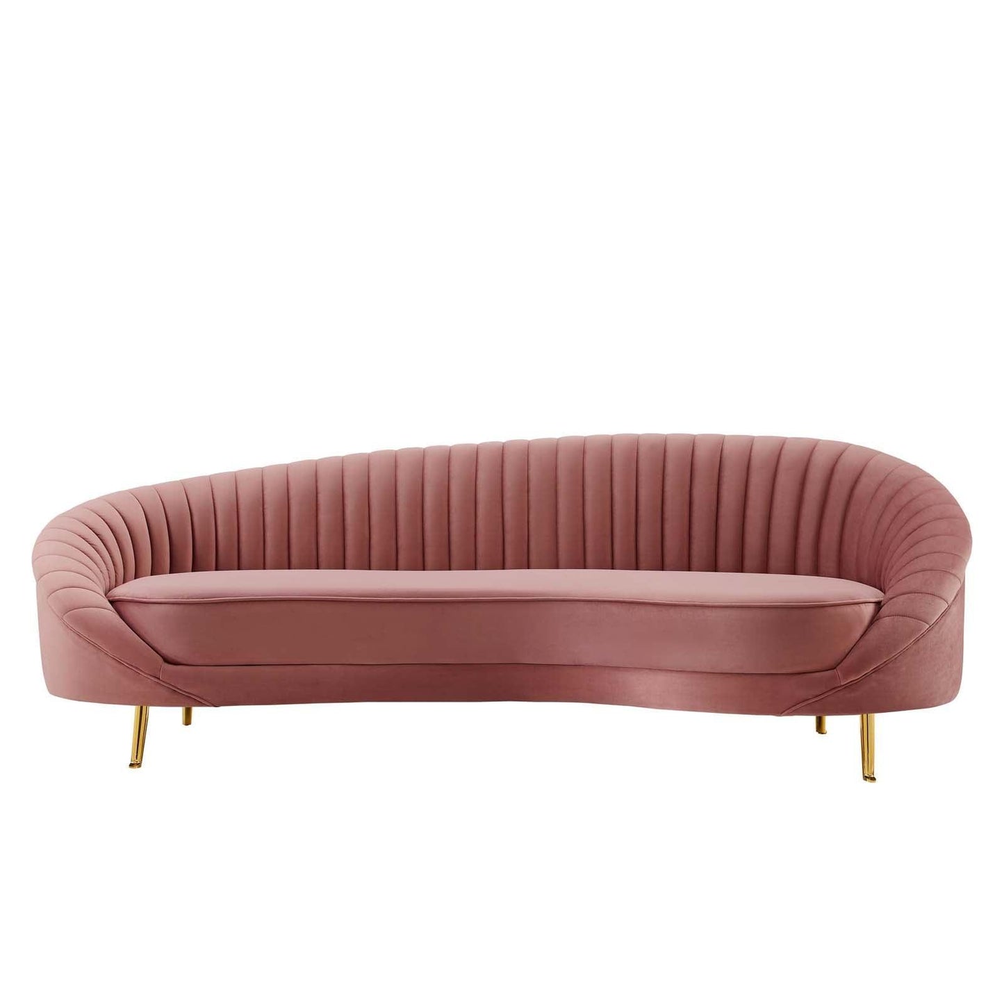 Modway Camber Channel Tufted Performance Velvet Sofa FredCo