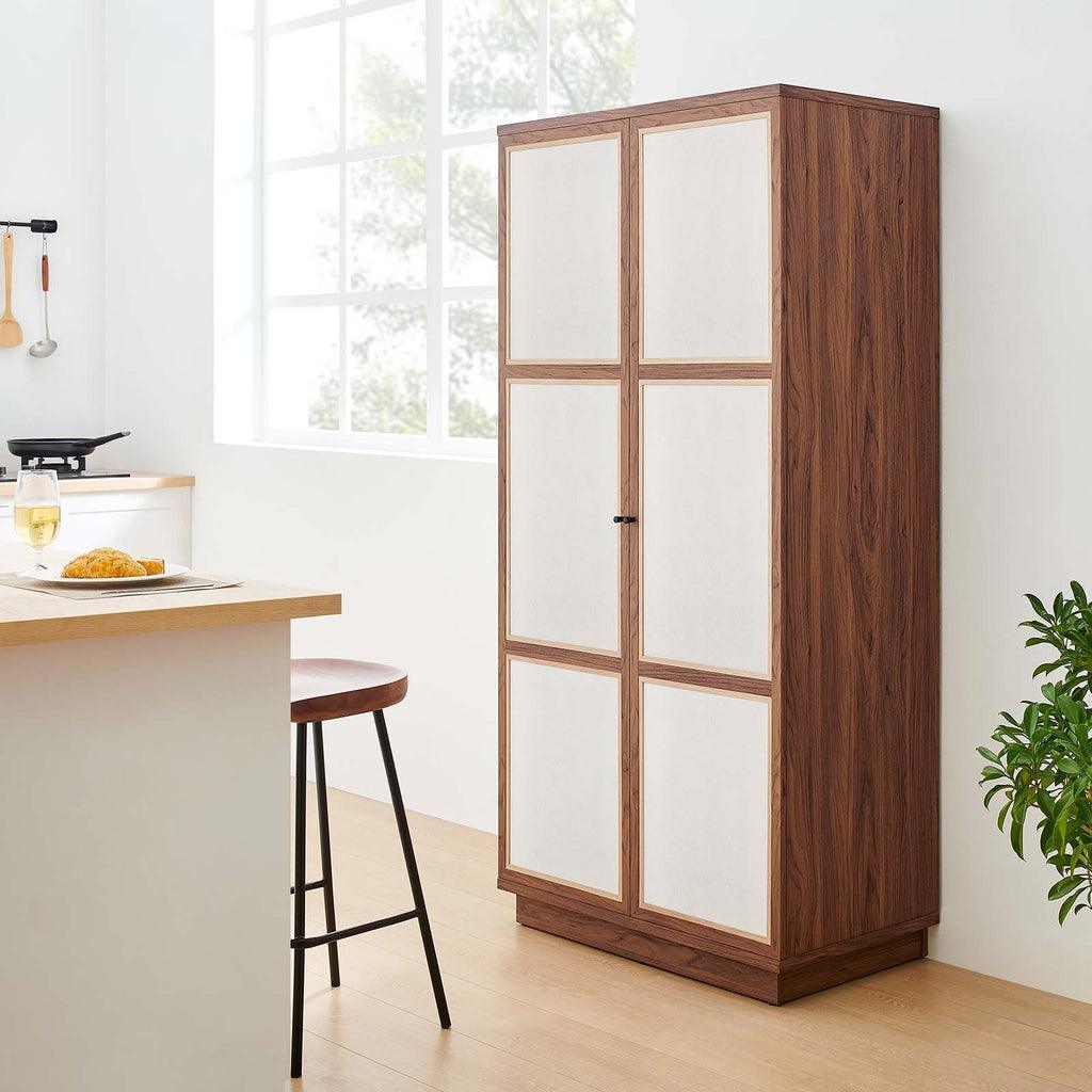 Modway Capri 70" Tall Wood Grain Storage Cabinet FredCo