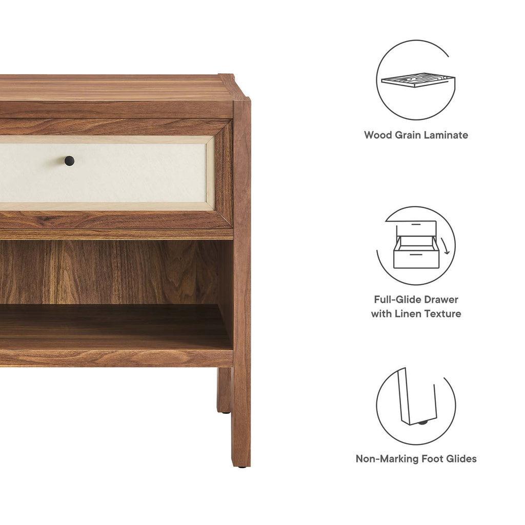 Modway Capri Wood Grain Nightstand FredCo