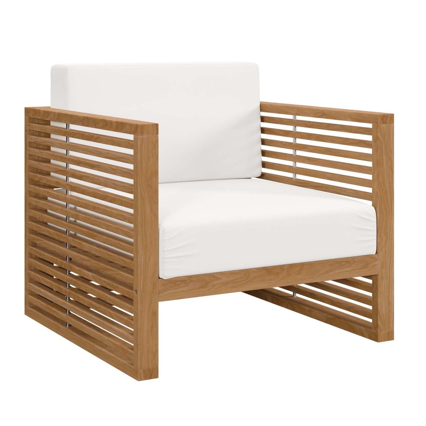 Modway Carlsbad Teak Wood Outdoor Patio Armchair FredCo