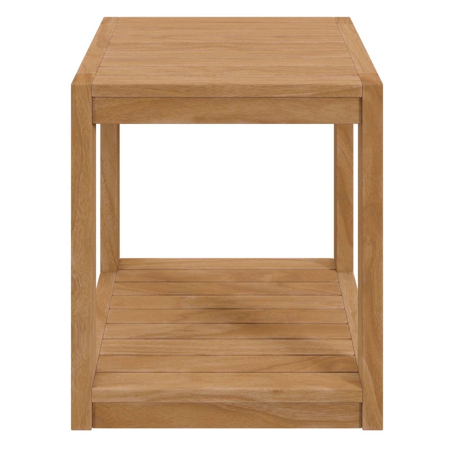 Modway Carlsbad Teak Wood Outdoor Patio Side Table FredCo