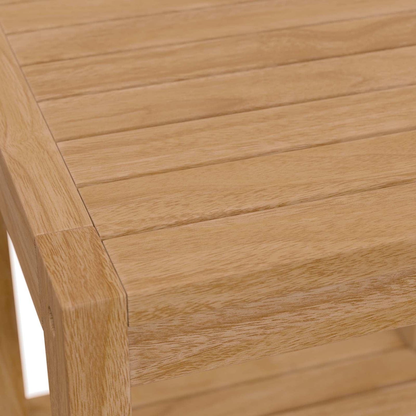 Modway Carlsbad Teak Wood Outdoor Patio Side Table FredCo