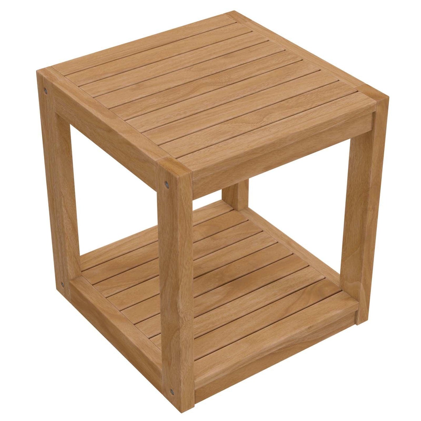 Modway Carlsbad Teak Wood Outdoor Patio Side Table FredCo