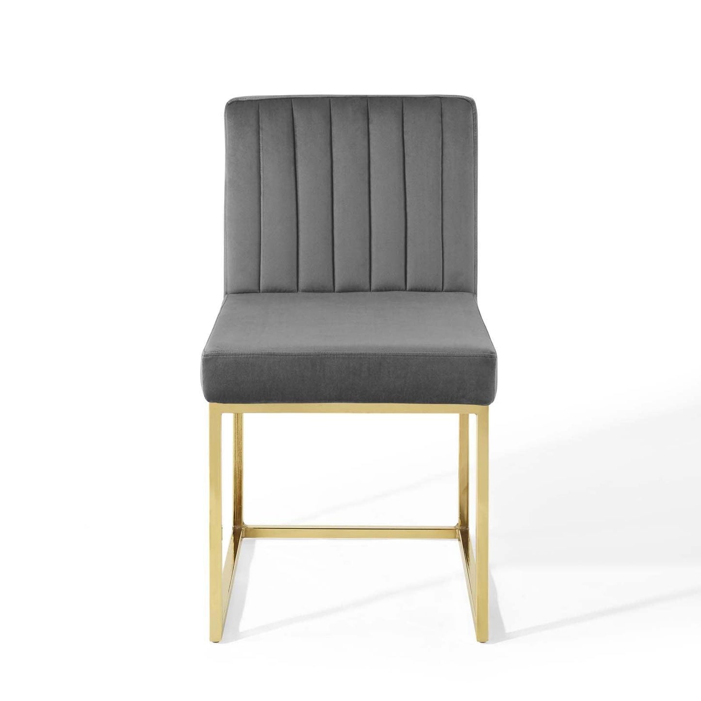 Modway Carriage Channel Tufted Sled Base Performance Velvet Dining Chair FredCo