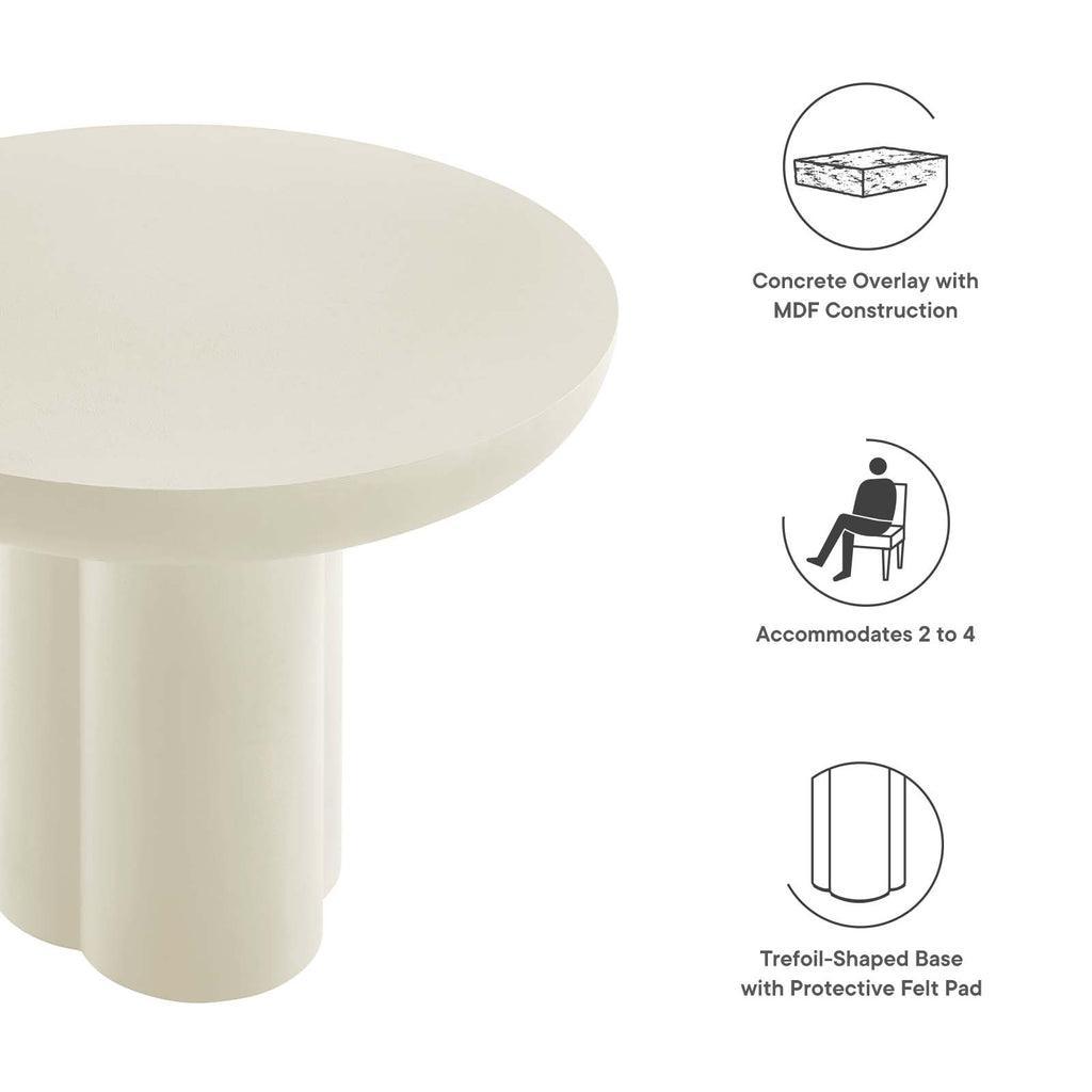 Modway Caspian 40" Round Concrete Dining Table FredCo