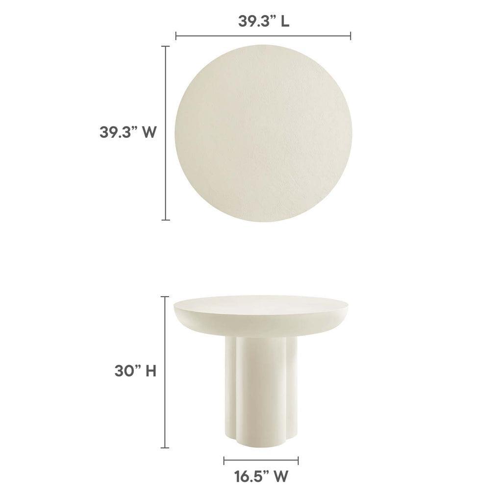 Modway Caspian 40" Round Concrete Dining Table FredCo