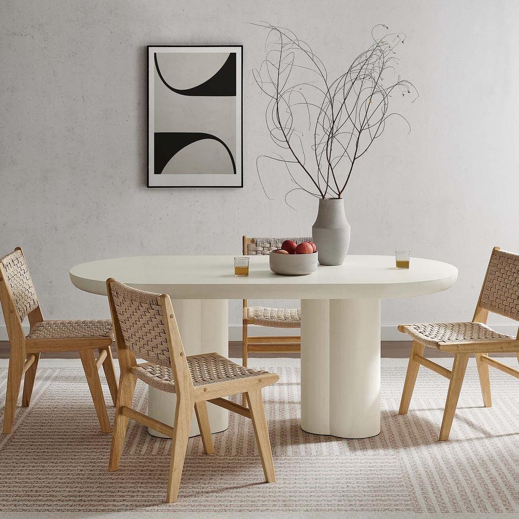 Modway Caspian 72" Oval Concrete Dining Table FredCo