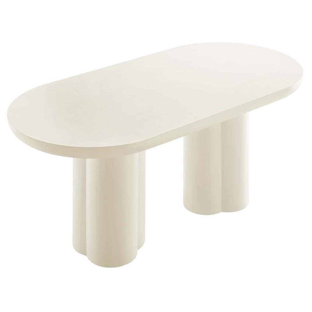 Modway Caspian 72" Oval Concrete Dining Table FredCo