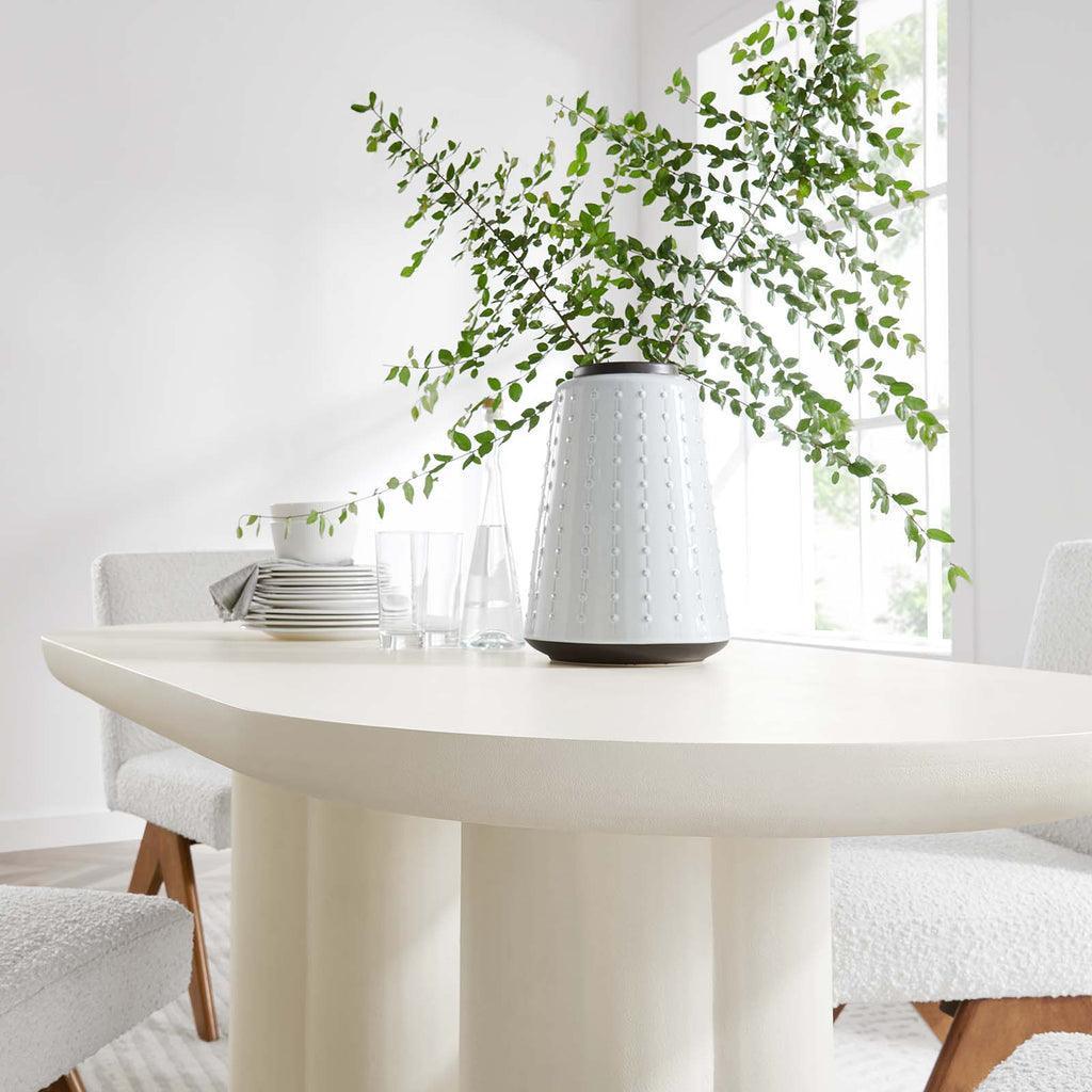 Modway Caspian 72" Oval Concrete Dining Table FredCo