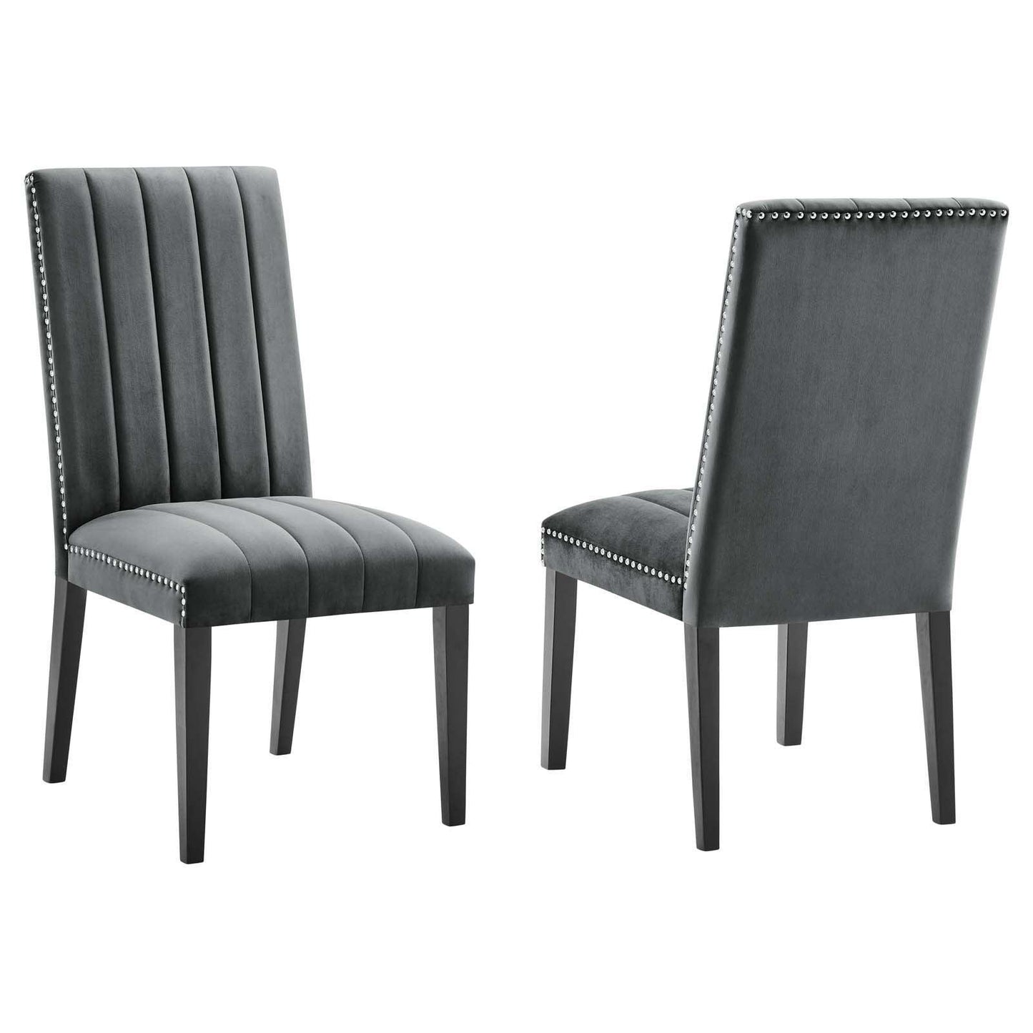 Modway Catalyst Performance Velvet Dining Side Chairs - Set of 2 FredCo
