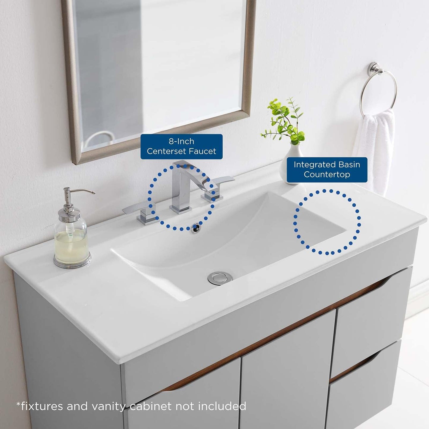 Modway Cayman 36" Bathroom Sink FredCo