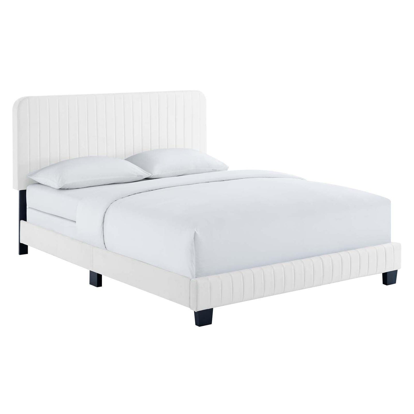 Modway Celine Channel Tufted Performance Velvet Full Bed FredCo