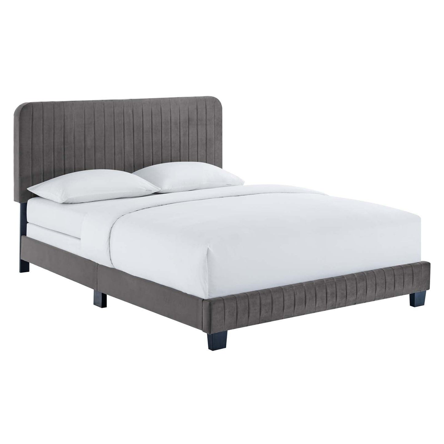 Modway Celine Channel Tufted Performance Velvet King Bed FredCo