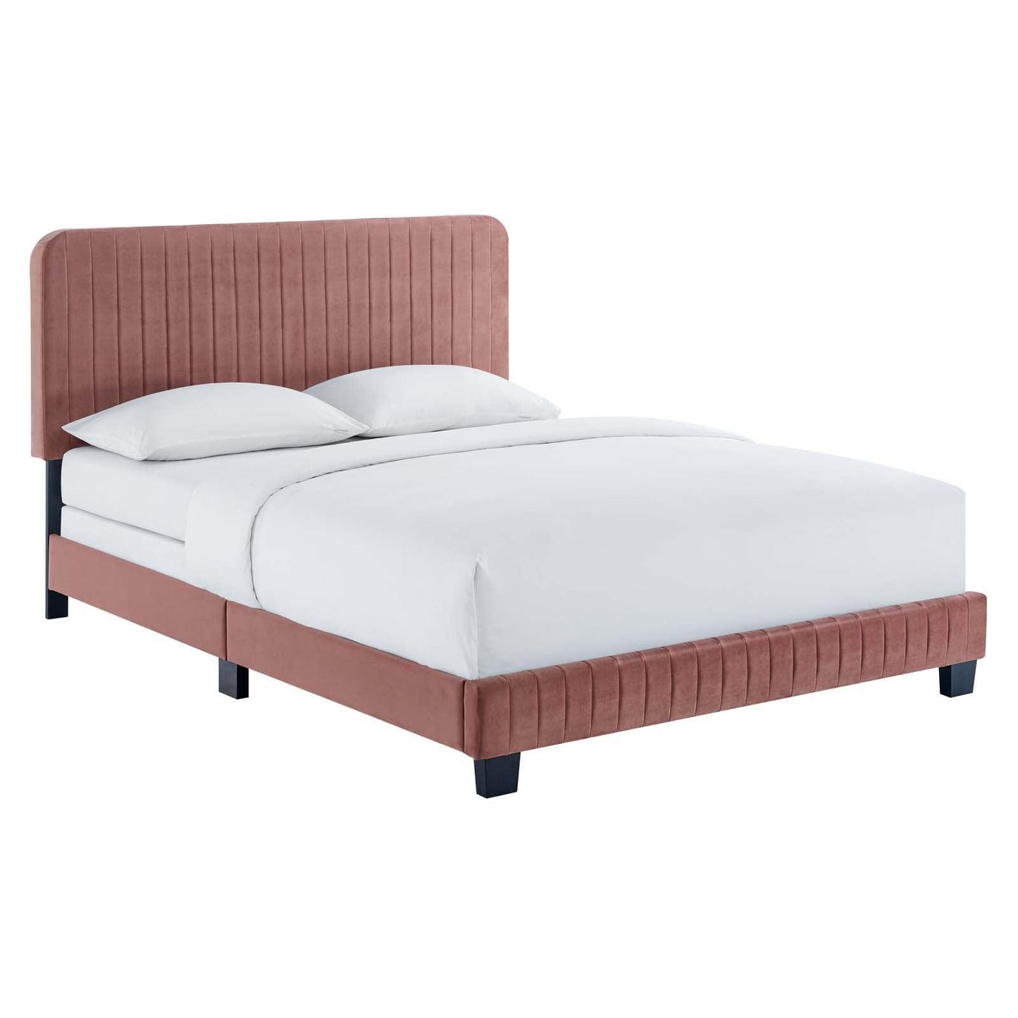 Modway Celine Channel Tufted Performance Velvet King Bed FredCo