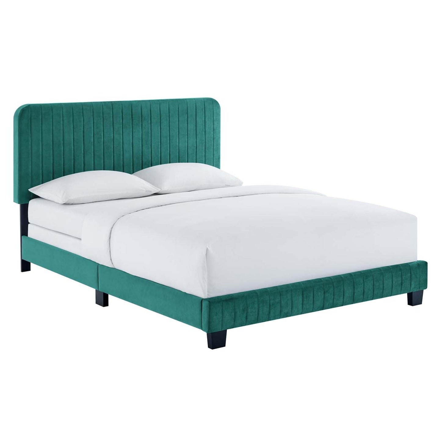 Modway Celine Channel Tufted Performance Velvet King Bed FredCo