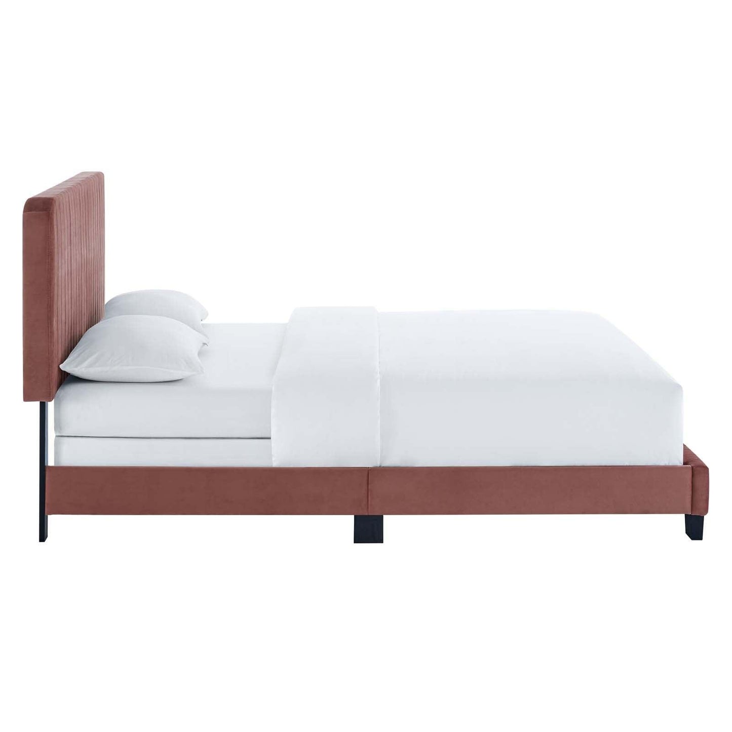 Modway Celine Channel Tufted Performance Velvet King Bed FredCo