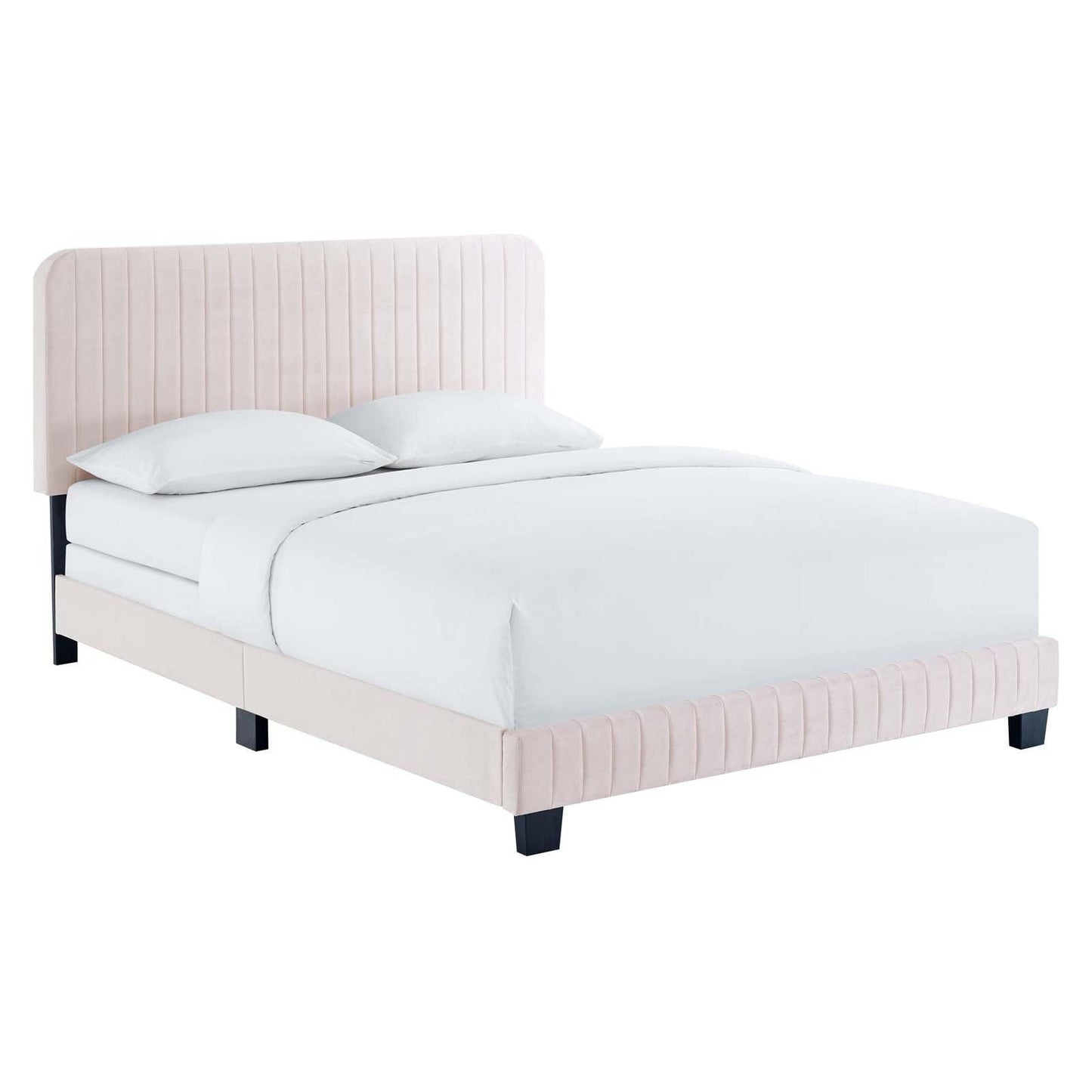 Modway Celine Channel Tufted Performance Velvet King Bed FredCo