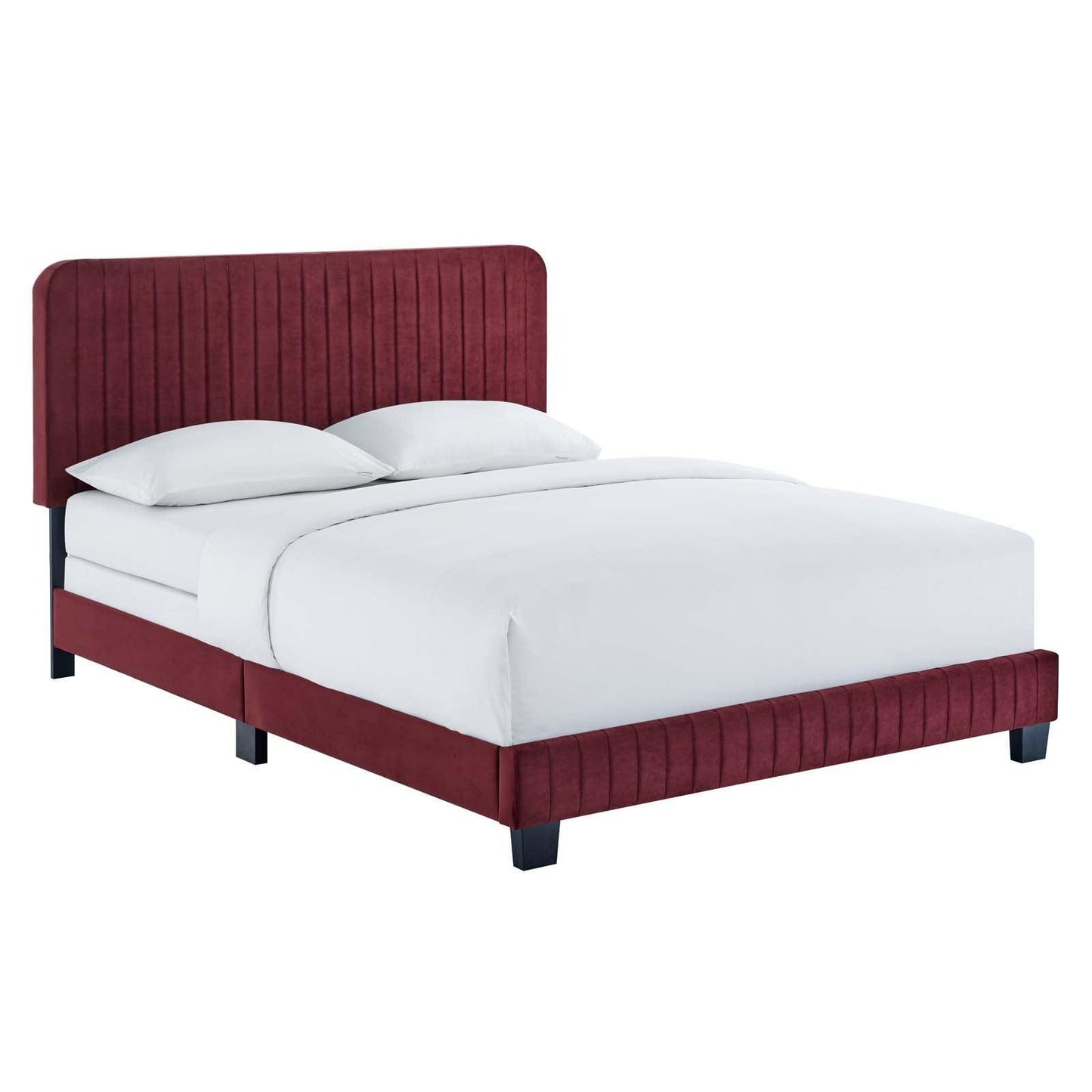 Modway Celine Channel Tufted Performance Velvet King Bed FredCo