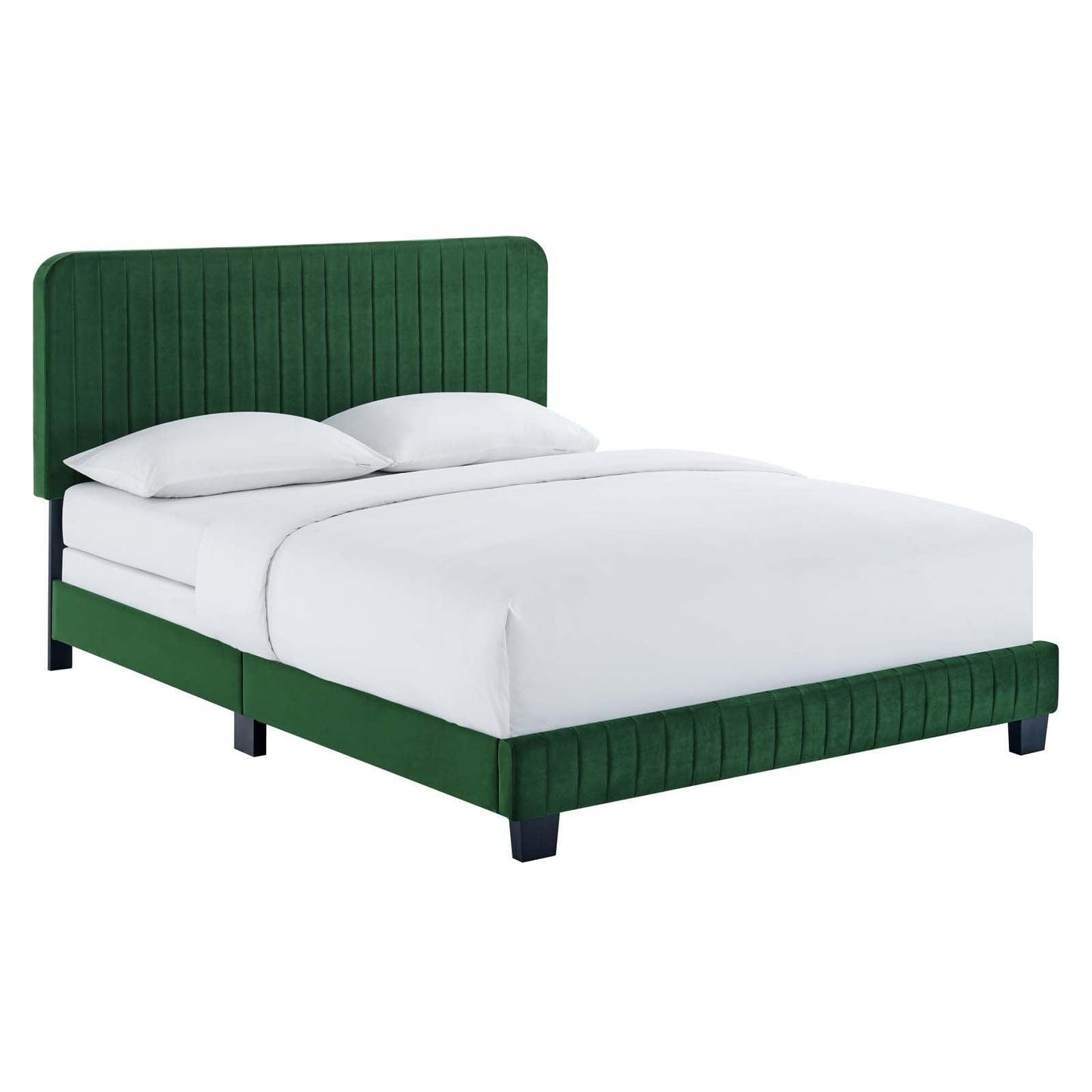 Modway Celine Channel Tufted Performance Velvet King Bed FredCo